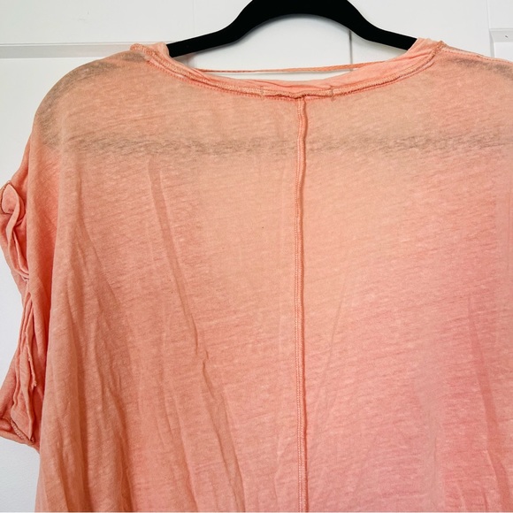 Free People We the Free Under the Sun Linen T-Shirt Size Small - Picture 10 of 10